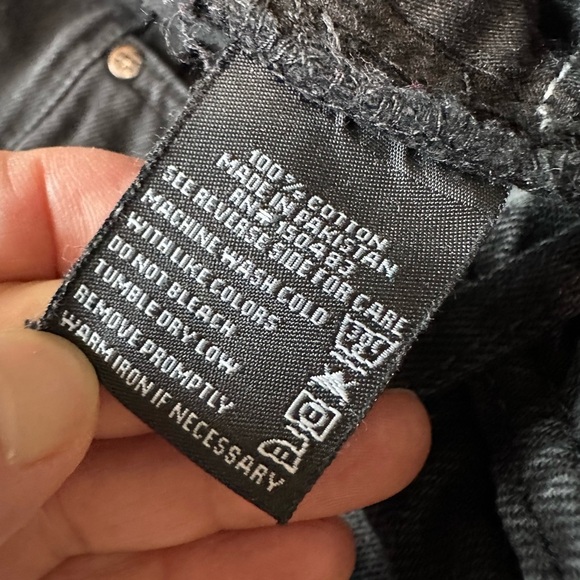 🔥men ARKETYPE 100% Cotton black distressed jeans size 36x32 Excellent condition. - Picture 3 of 9